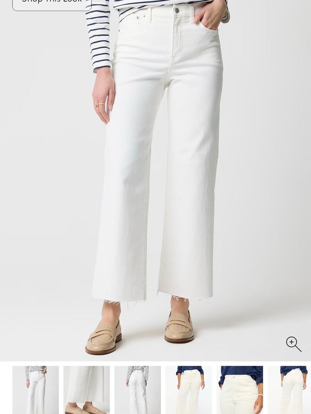J Crew Wide-leg cropped jean in all-day stretch